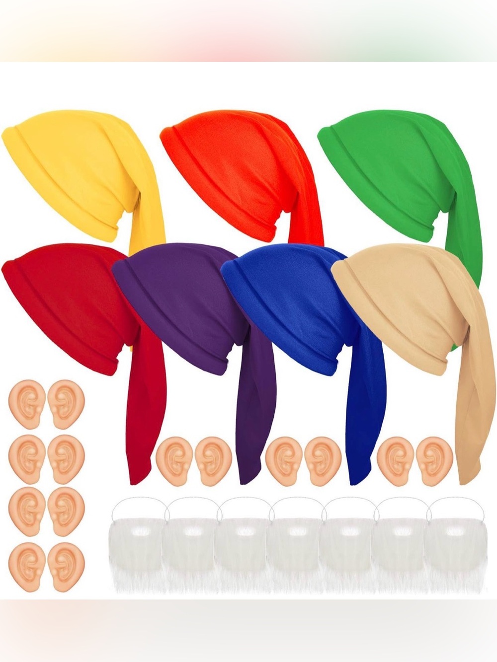 21 piece Dwarf Costume Accessory Set - Multi-Color